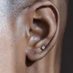 Petal Stud Earrings worn