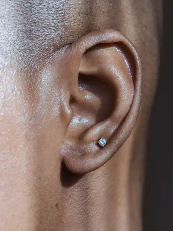 Petal Stud Earrings worn